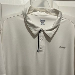 Redbox xxl collared golf shirt with black piping on 3 button up
